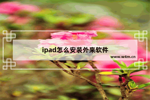 ipad怎么安装外来软件