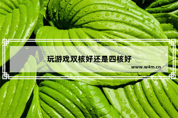 玩游戏双核好还是四核好