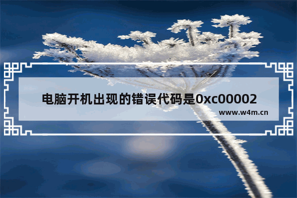 电脑开机出现的错误代码是0xc0000221 蓝屏代码0xc0000221