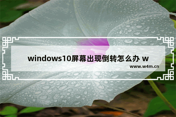 windows10屏幕出现倒转怎么办 windows10系统屏幕总是旋转该怎么办