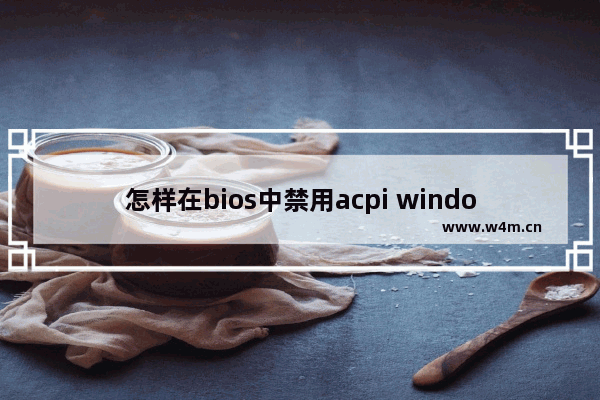 怎样在bios中禁用acpi windows7怎么样禁用acpi