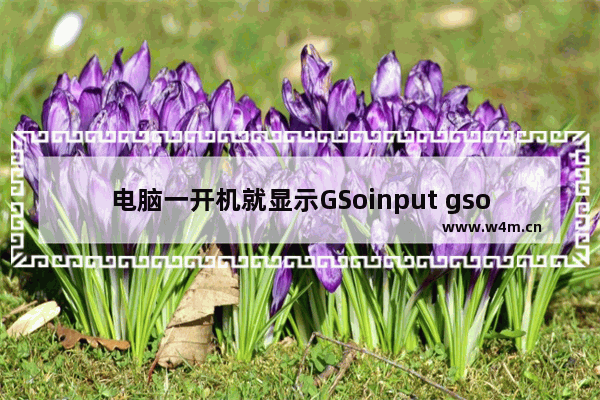 电脑一开机就显示GSoinput gsoinput已停止工作怎么办