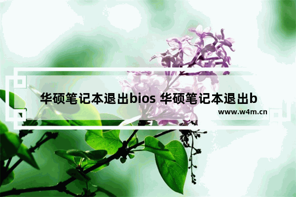 华硕笔记本退出bios 华硕笔记本退出bios的方法