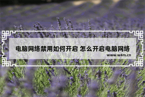 电脑网络禁用如何开启 怎么开启电脑网络