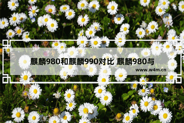 麒麟980和麒麟990对比 麒麟980与990对比