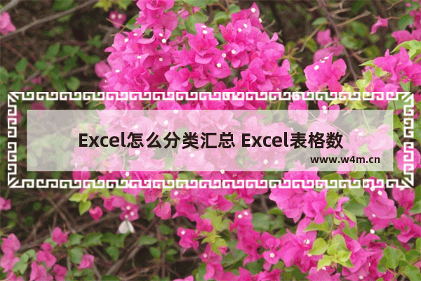 Excel怎么分类汇总 Excel表格数据分类汇总使用方法教学