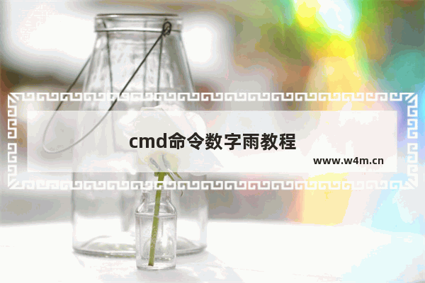 cmd命令数字雨教程