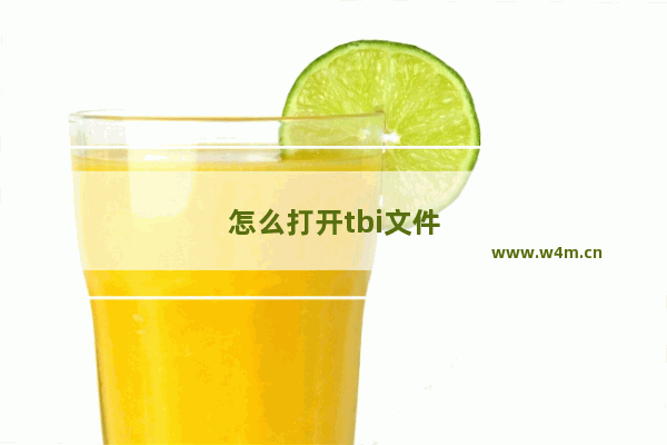 怎么打开tbi文件