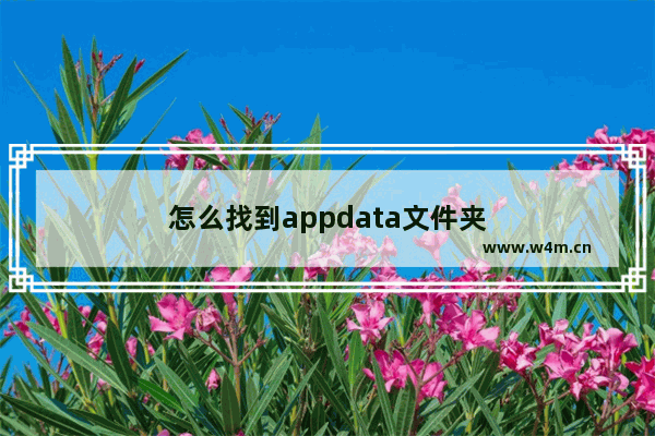 怎么找到appdata文件夹