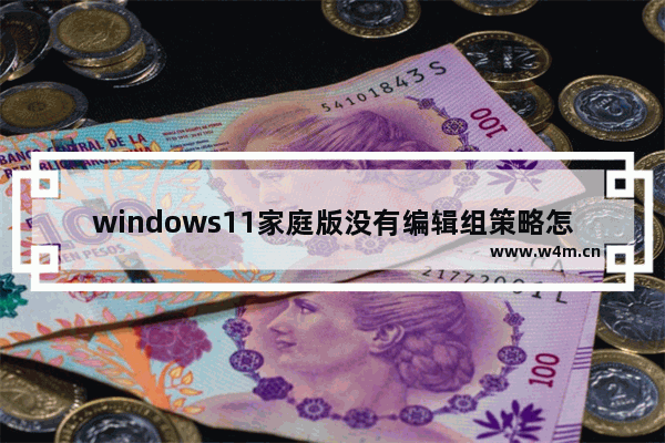 windows11家庭版没有编辑组策略怎么办 windows11家庭版没有编辑组策略解决办法