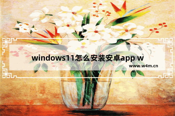 windows11怎么安装安卓app windows11安装安卓app方法2022