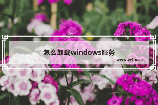 怎么卸载windows服务