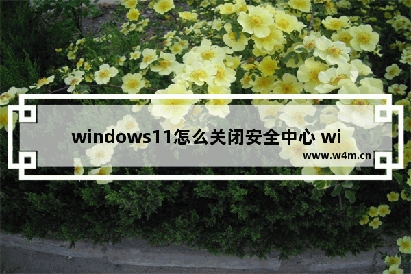 windows11怎么关闭安全中心 windows11安全中心怎么关闭