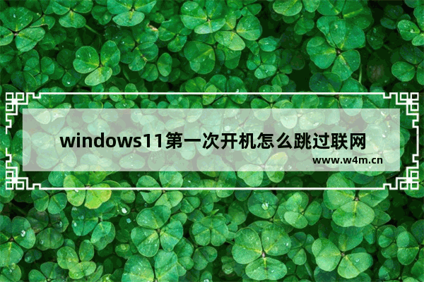 windows11第一次开机怎么跳过联网 windows11第一次开机跳过设置网络方法