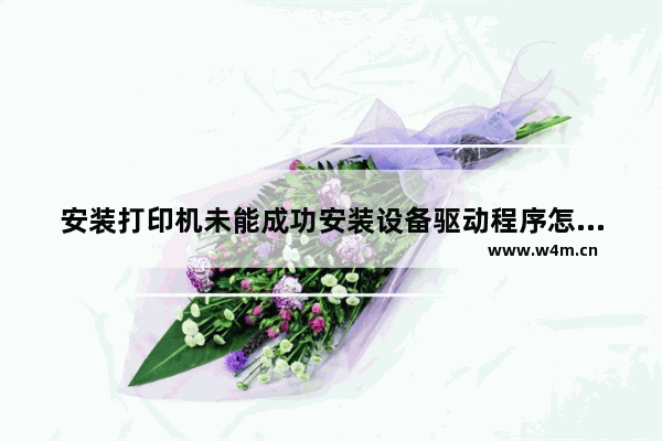 安装打印机未能成功安装设备驱动程序怎么办