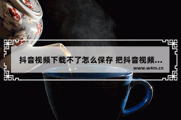 抖音视频下载不了怎么保存 把抖音视频保存下来的技巧