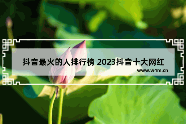 抖音最火的人排行榜 2023抖音十大网红