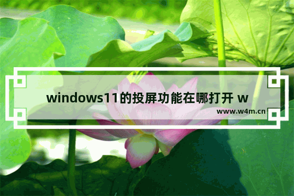 windows11的投屏功能在哪打开 windows11投屏功能怎么用