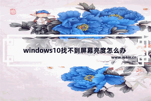 windows10找不到屏幕亮度怎么办 windows10找不到屏幕亮度解决方法