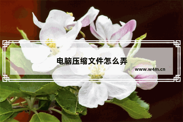 电脑压缩文件怎么弄