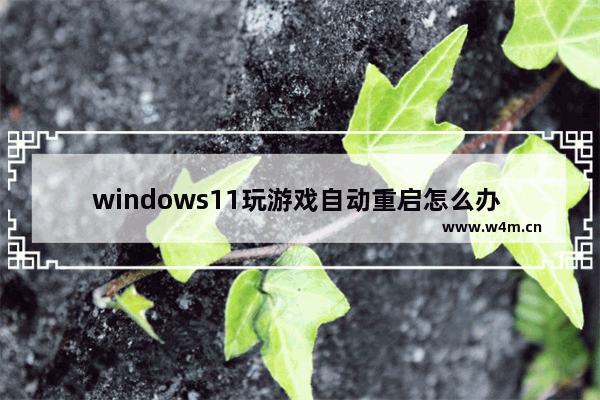 windows11玩游戏自动重启怎么办 windows11玩游戏自动重启解决方法