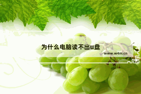 为什么电脑读不出u盘