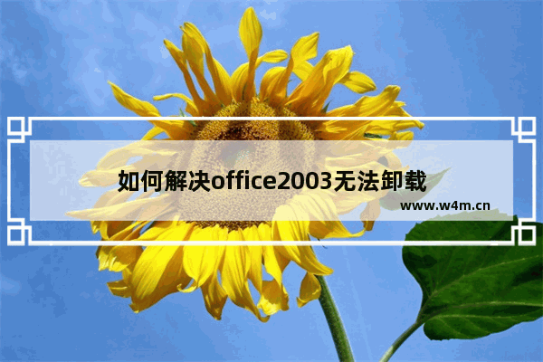 如何解决office2003无法卸载