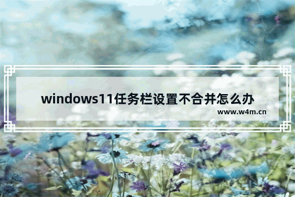 windows11任务栏设置不合并怎么办 windows11任务栏设置不合并解决方法