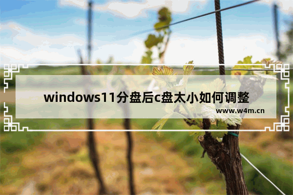 windows11分盘后c盘太小如何调整 windows11分盘后c盘太小调整方法