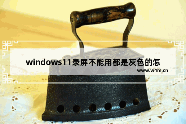 windows11录屏不能用都是灰色的怎么办 windows11录屏不能用都是灰色的解决办法