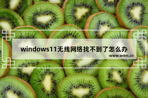 windows11无线网络找不到了怎么办 windows11无线网络找不到了解决办法