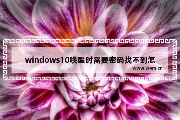 windows10唤醒时需要密码找不到怎么办 windows10唤醒时需要密码找不到解决办法