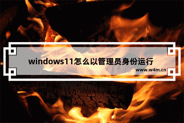 windows11怎么以管理员身份运行 windows11以管理员身份运行方法