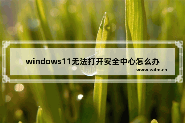 windows11无法打开安全中心怎么办 windows11无法打开安全中心解决办法