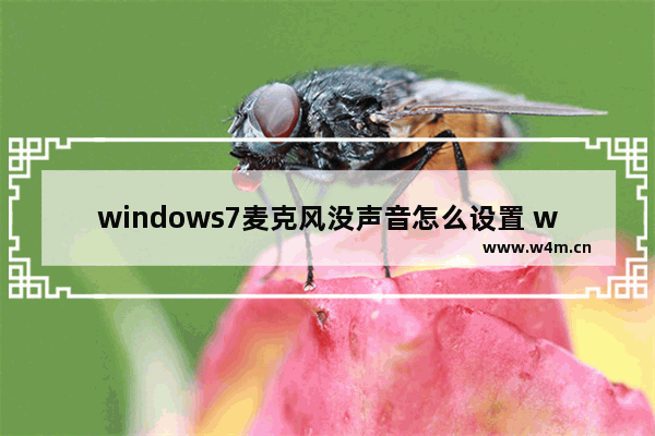 windows7麦克风没声音怎么设置 windows7麦克风没声音设置方法