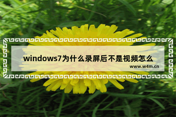 windows7为什么录屏后不是视频怎么解决 windows7为什么录屏后不是视频解决方法