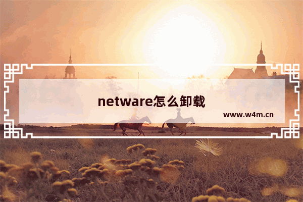 netware怎么卸载