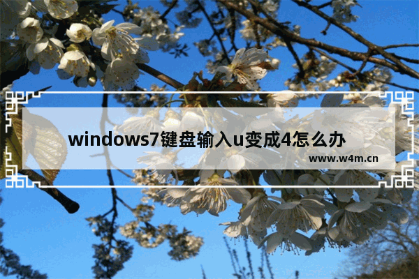 windows7键盘输入u变成4怎么办 windows7键盘输入u变成4解决方法