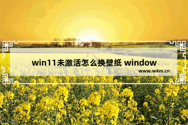 win11未激活怎么换壁纸 windows11未激活怎么换回原来的壁纸