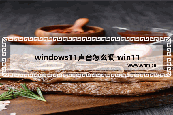 windows11声音怎么调 win11声音调节设置方法