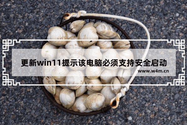 更新win11提示该电脑必须支持安全启动怎么解决