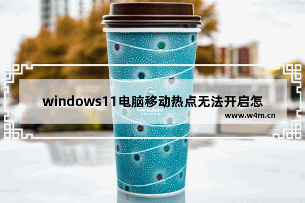 windows11电脑移动热点无法开启怎么办 windows11电脑移动热点无法开启解决办法