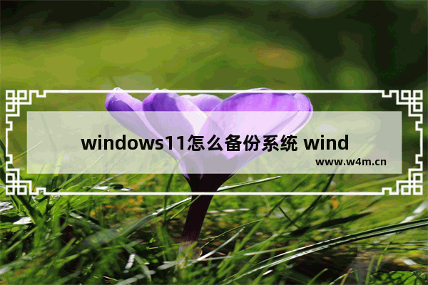 windows11怎么备份系统 windows11备份系统方法