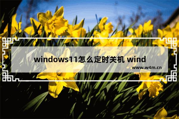 windows11怎么定时关机 windows11定时关机设置方法