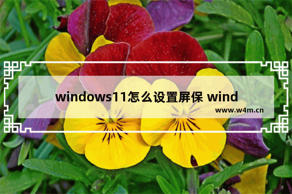 windows11怎么设置屏保 windows11设置屏保教程