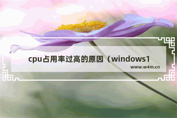 cpu占用率过高的原因（windows10cpu100%解决办法）