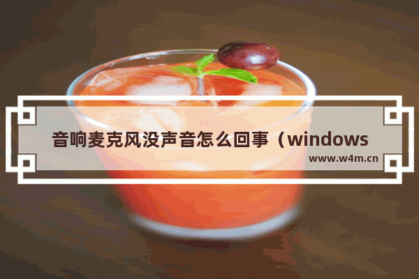 音响麦克风没声音怎么回事（windows10输入设备麦克风不能用咋办）