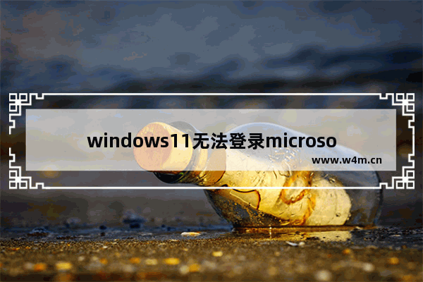 windows11无法登录microsoft账户怎么办 windows11无法登录microsoft账户解决办法