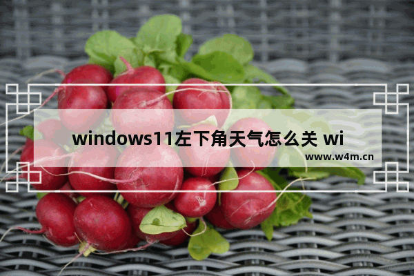 windows11左下角天气怎么关 windows11左下角天气关闭方法