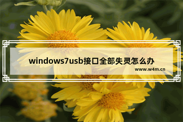 windows7usb接口全部失灵怎么办 windows7usb接口全部失灵解决方法